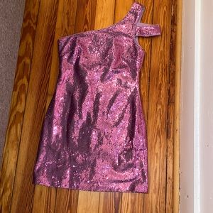 LIKELY Toscano Pink Sequin Dress